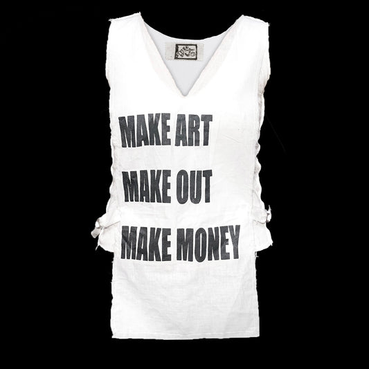 MAKE ART MAKE OUT MAKE MONEY CANVAS TOP
